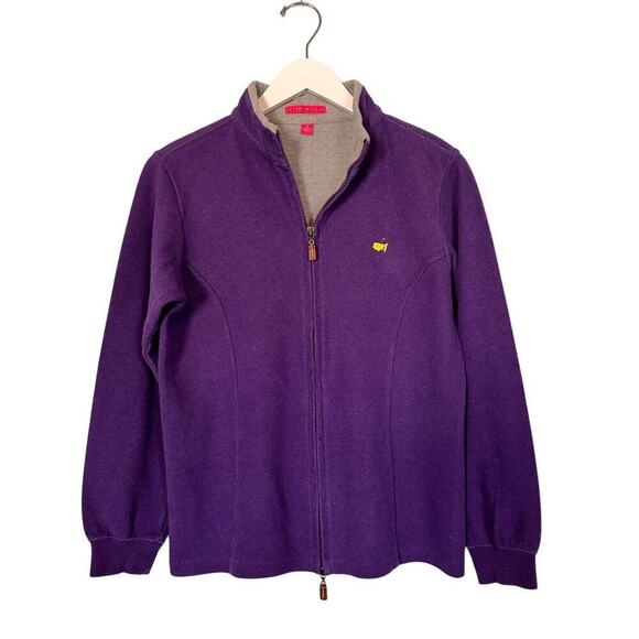 Peter Millar Jackets & Blazers - RARE Peter Millar Full Zip Purple Augusta Masters Logo Golf Women Medium Jacket